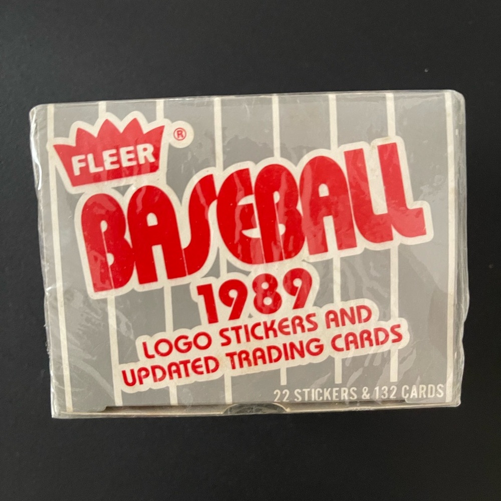 1989 Updated Fleer Baseball Card Set with Logo Stickers Factory Sealed